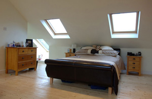 View into bedroom of loft conversion